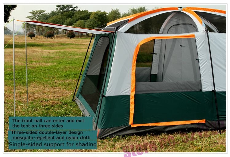 Cheap Goat Tents August 5 6 8 Person 2 Layer 1 Living Room 2 Bed Room Family Party Self Driving Relief Waterproof Anti Wind Outdoor Camping Tent Tents 